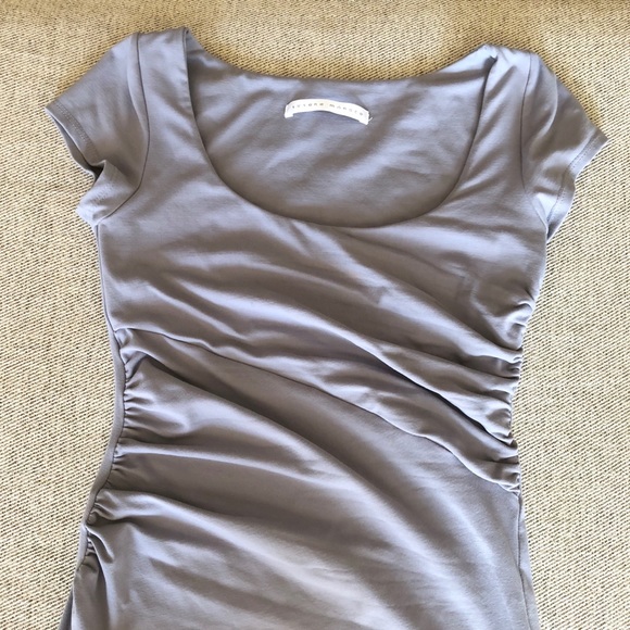 🔥Susana Monaco gray bodycon ruched dress Small - Picture 4 of 6
